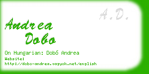 andrea dobo business card
