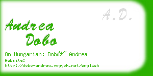 andrea dobo business card